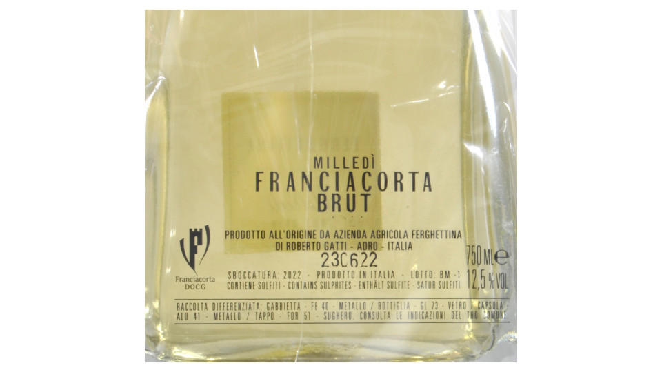 Ferghettina milledi' franciacorta cl.75