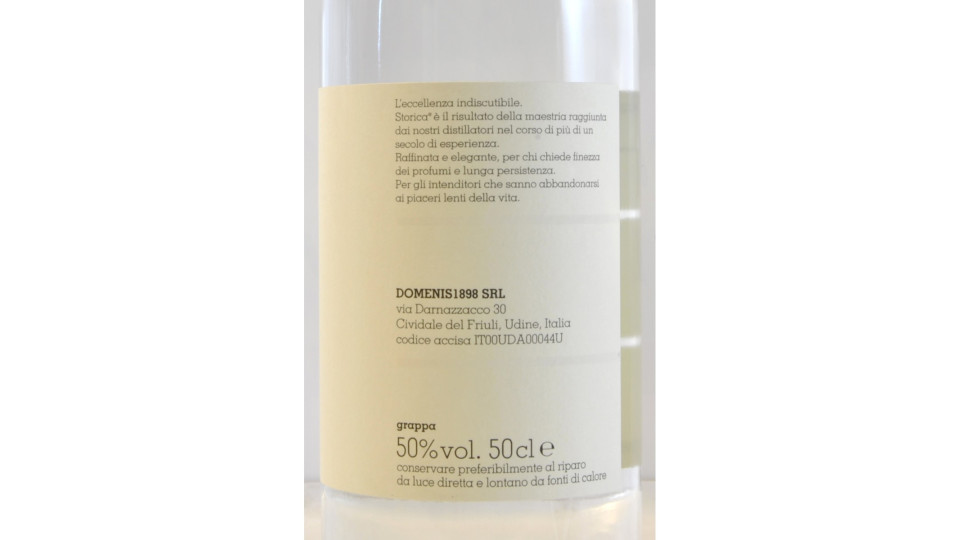 Domenis grappa storica bianca cl.50 50° astucciato