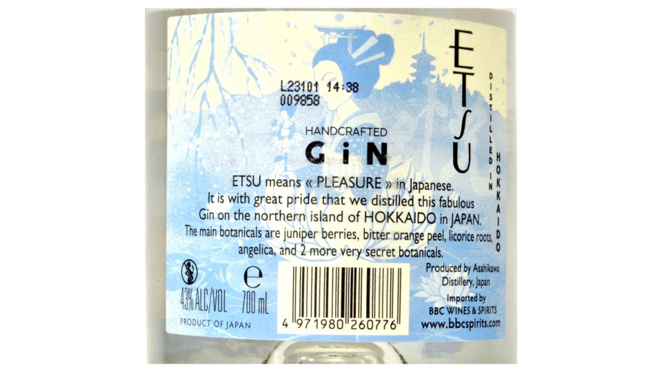 Etsu japanese gin astucciato 70 cl 43°