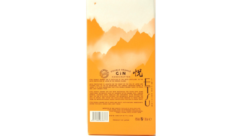 Etsu japanese gin ast.double orange cl.70