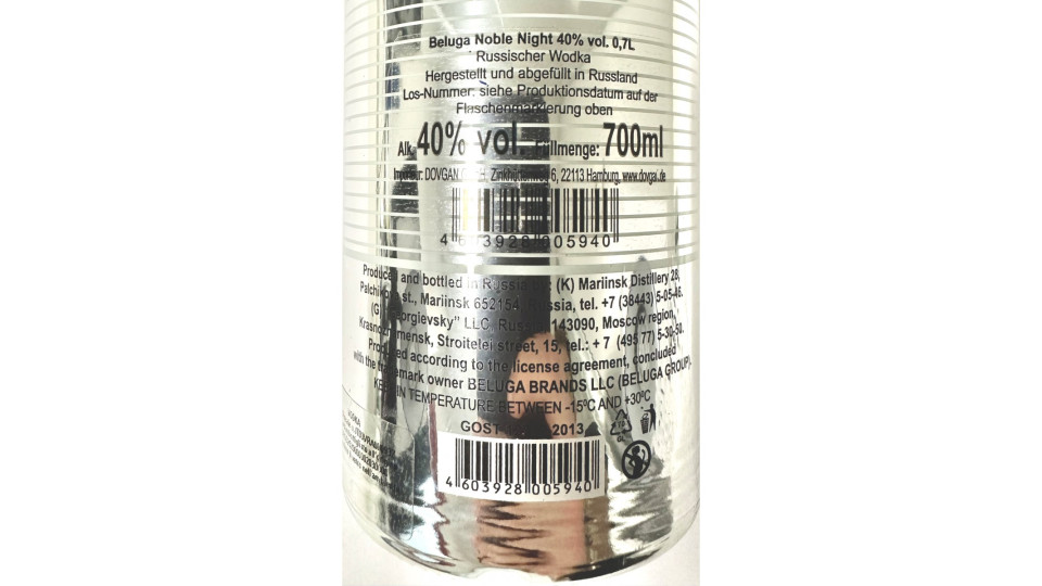 Beluga noble night luminos vodka cl.70