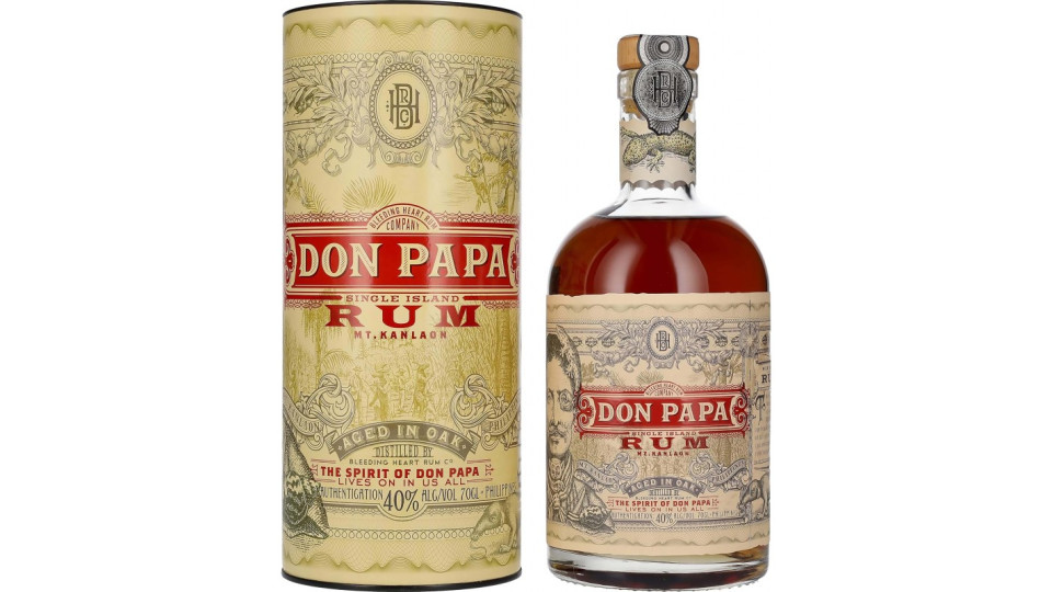 Don papa rum 7y cl.70 - filippine astucciato