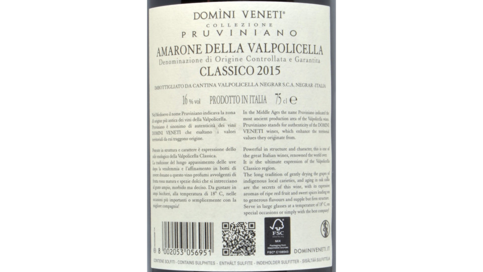 Domini Veneti vino amarone valpolicella cl.75