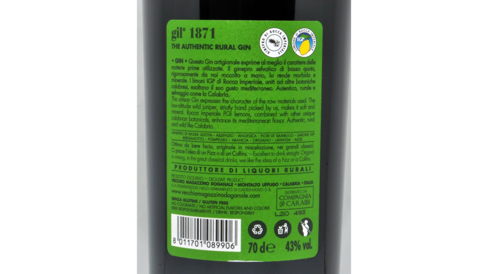 Gil authentic rural gin cl.70 43°