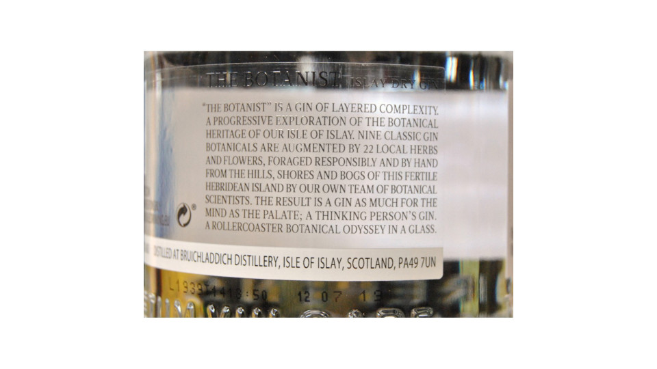 The Botanist islay dry gin lt.1 46°