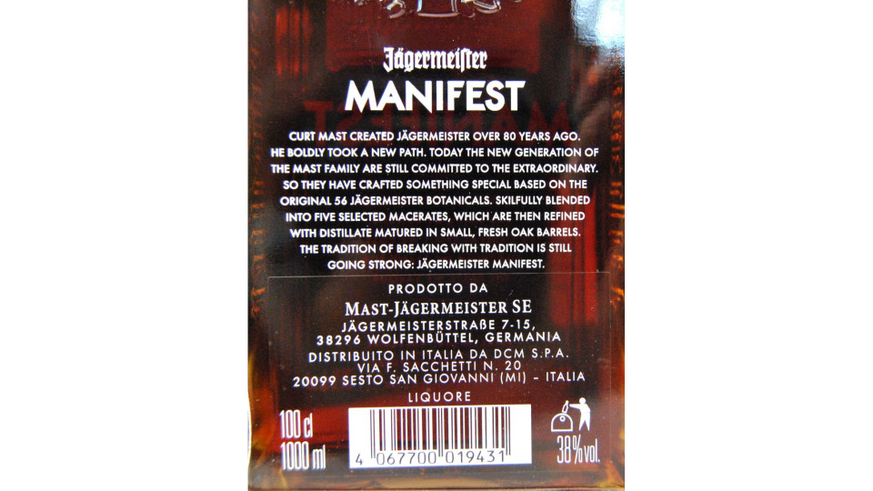 Jagermeister manifest lt.1