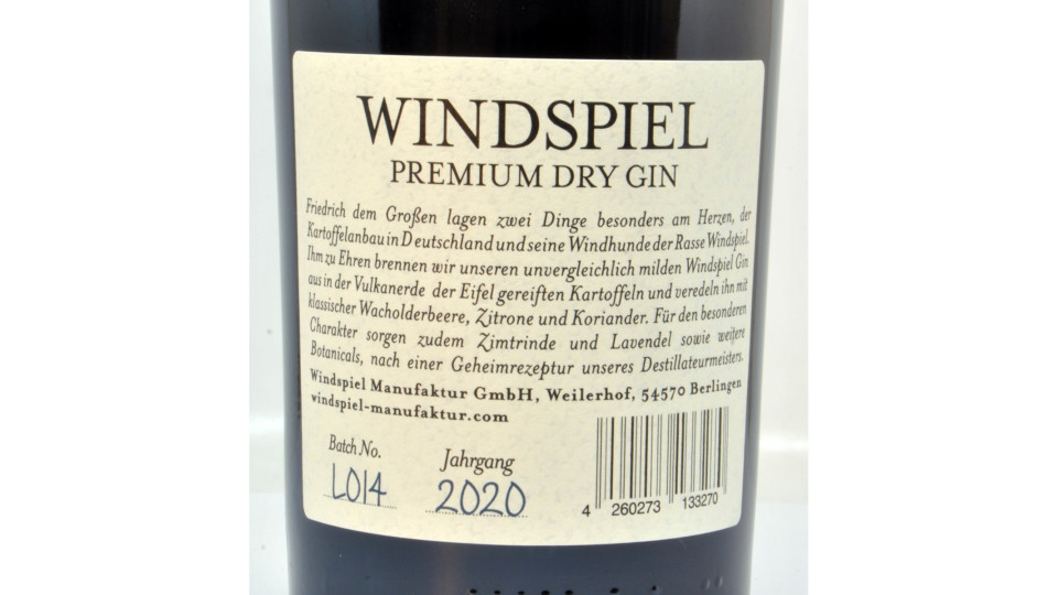 windspiel premium dry gin cl.70 47°