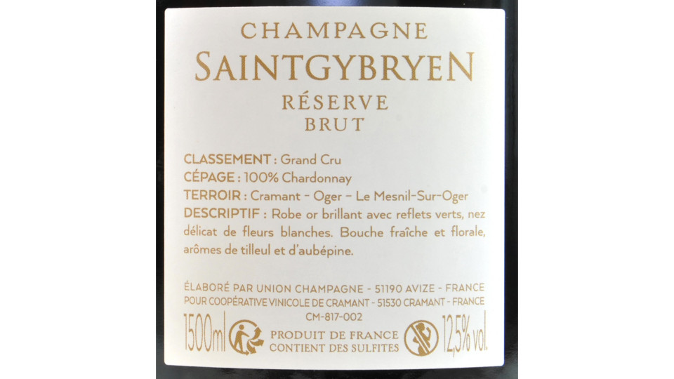 Saintgybryen b.blancs lt.1.5 champagne gran cru