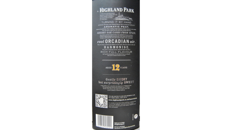Whisky highland park 12y cl.70