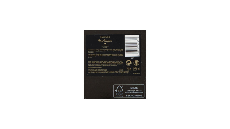 Moët & Chandon champagne Dom Perignon con astuccio cl.75