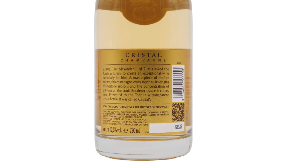 Cristal champagne brut con astuccio cl.75