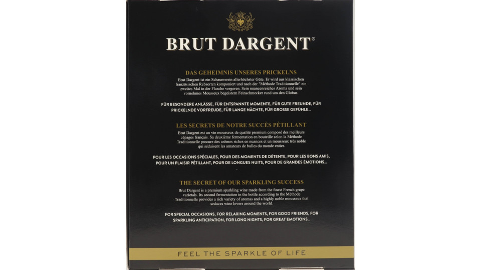 Brut dargent conf. blanc blancs cl75+2 bicchieri