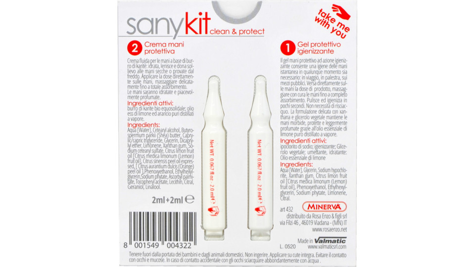 Sany kit gel 2 ml. e crema 2 ml.