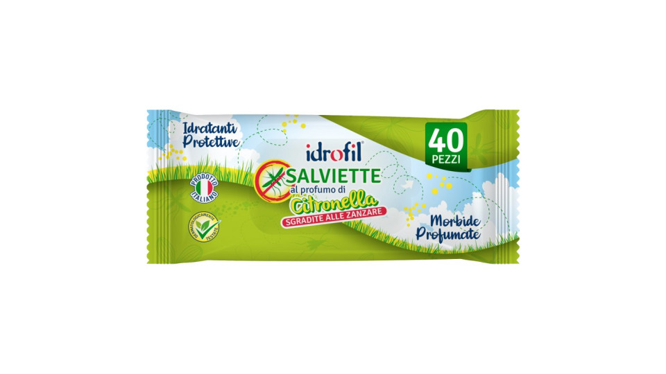 Idrofil salviette alla citronella x40