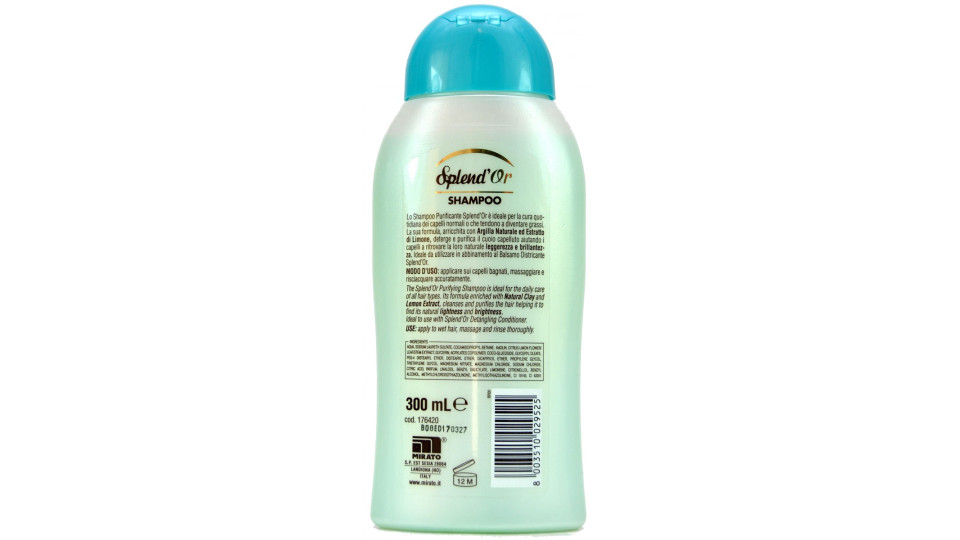 Splend'or shampoo argilla/limone ml.300