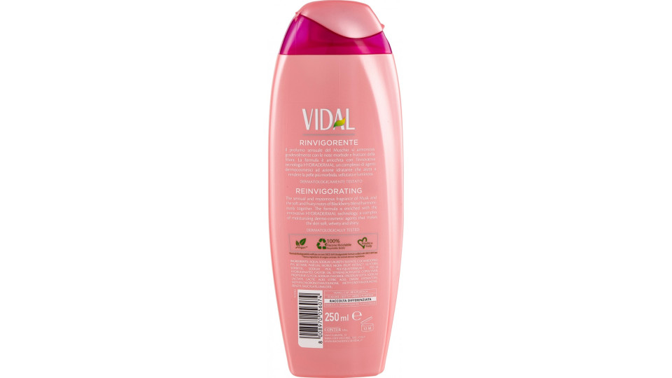 Vidal Berries & Musk Docciaschiuma Rinvigorente Mora e...