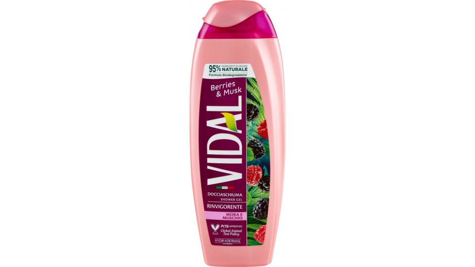 Vidal Berries & Musk Docciaschiuma Rinvigorente Mora e...