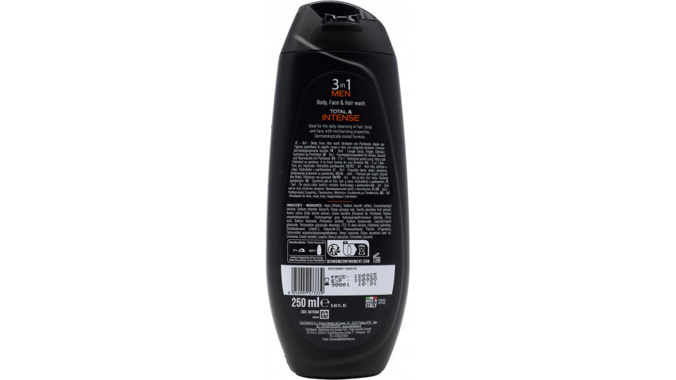 Dermomed men doccia 3in1 intense ml.250