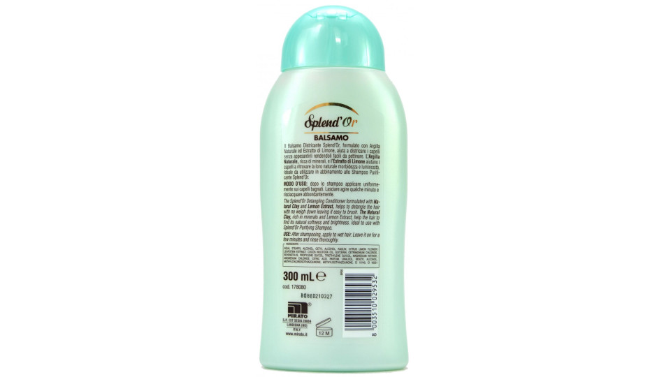 Splend'or balsamo per capelli argilla/limone ml.300