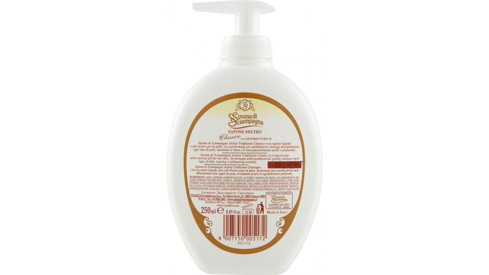 Spuma di Sciampagna Antica Tradizione Sapone Neutro Classico...