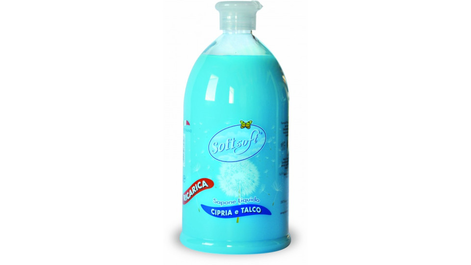 Soft Soft sapone liquido talco ricarica lt.1