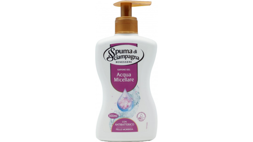 Spuma di Sciampagna Benessere Sapone Gel Acqua Micellare 300 ml