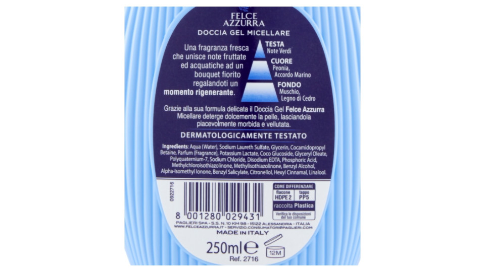 Felce Azzurra Minicellare Purificante Doccia Gel 250 ml.
