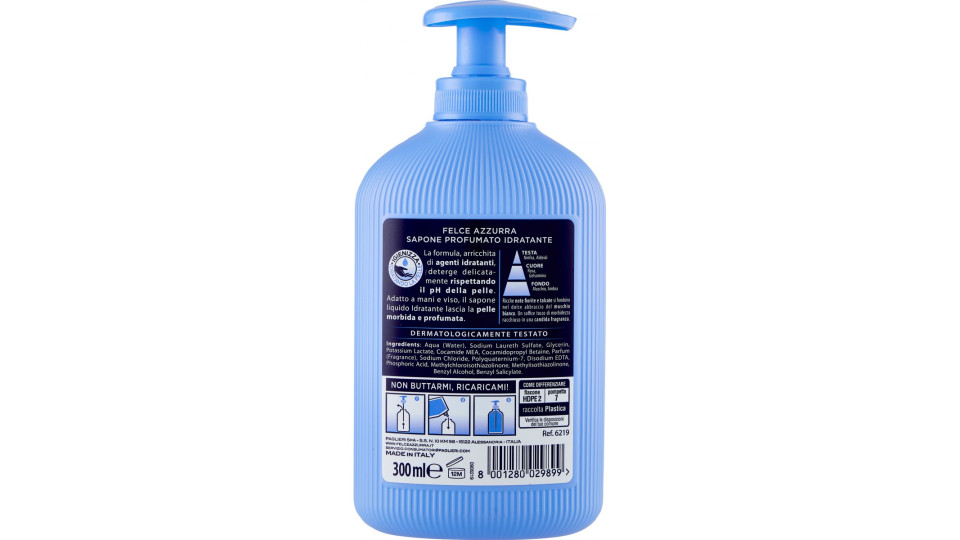 Felce Azzurra Idratante muschio bianco Sapone Profumato 300 ml