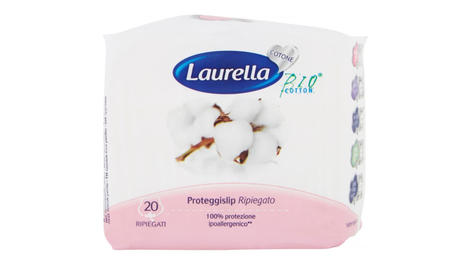 Laurella bio cotone protezione slip ripiegati pz.20
