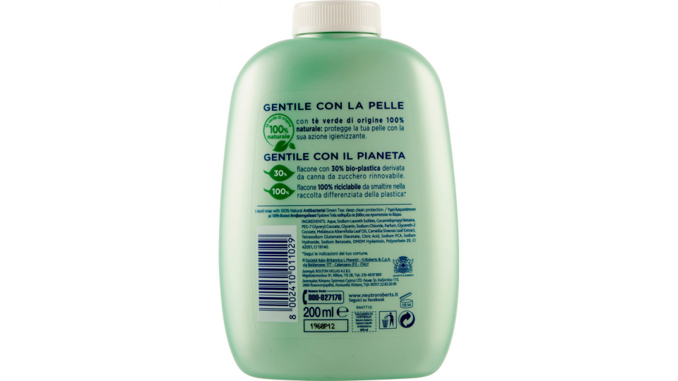 Neutro Roberts con antibatterico con tè verde Sapone Liquido...