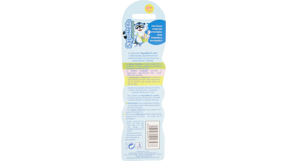 SapoNello Spazzolino soft 6 anni+