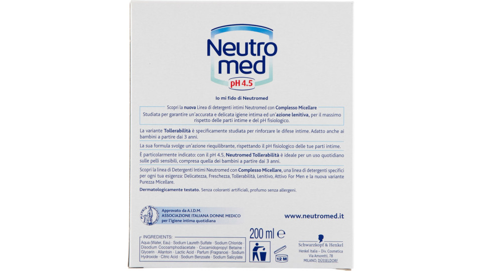Neutromed intimo tollerabilità ml.200