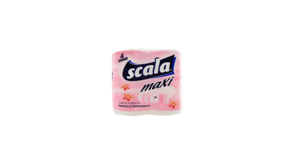 Scala carta igienica 4 maxi rotoli x2 veli