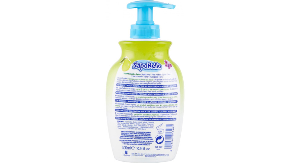 SapoNello Sapone Liquido pera 300 ml.