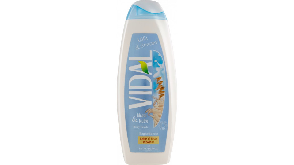 Vidal Milk & Cream Bagnodoccia Latte di Riso e Avena 500 ml.