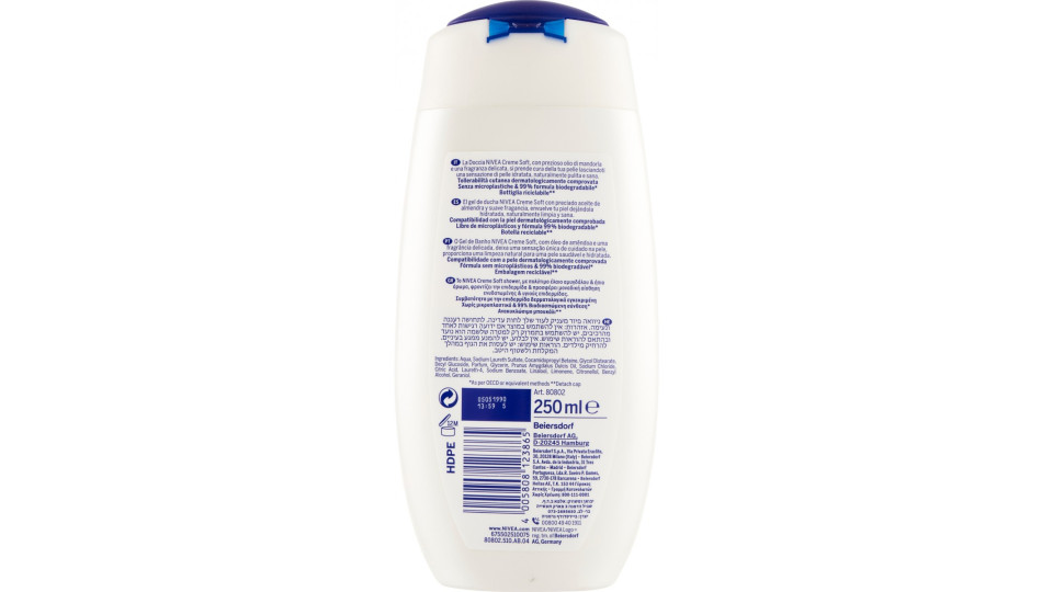 Nivea Pure Care Shower Creme Soft 250 ml