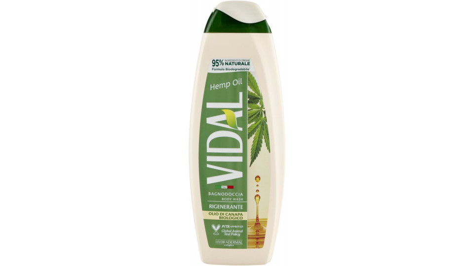 Vidal Hemp Oil Bagnodoccia Olio di Canapa Biologico 500 ml.