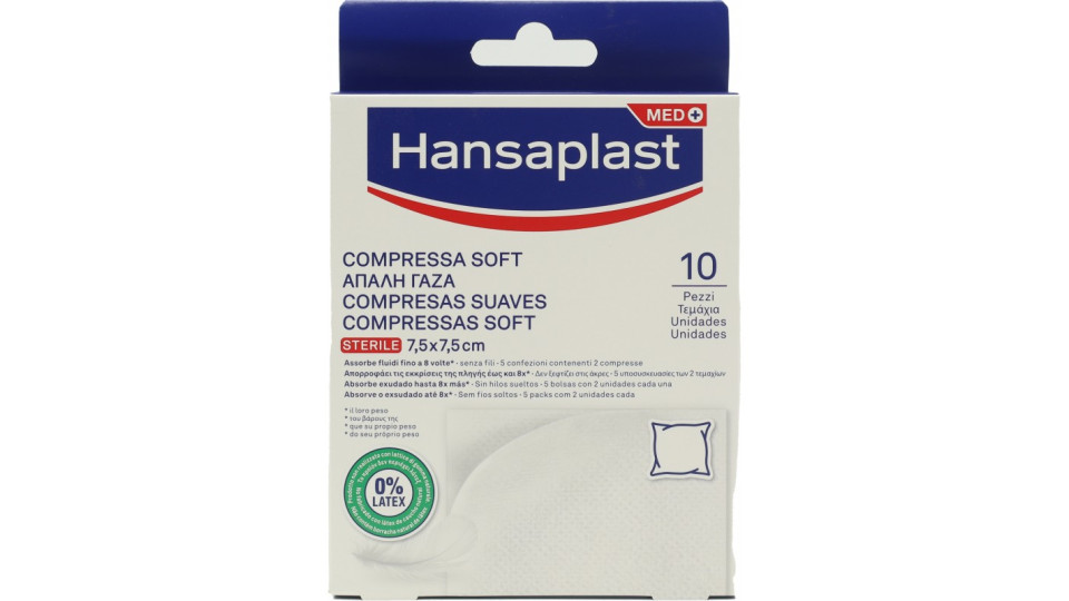 Hansaplast compres. sterile 7.5x7.5cm x10