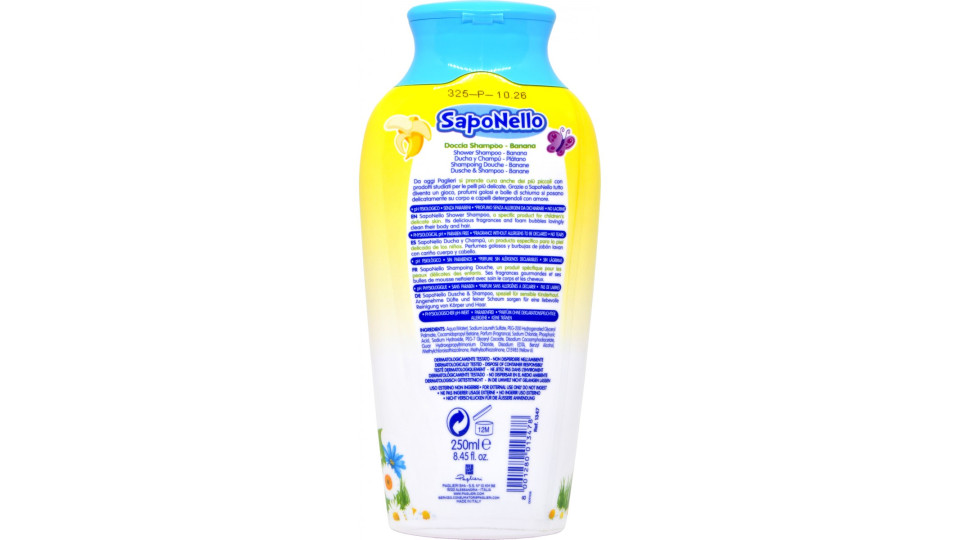 SapoNello Doccia Shampoo delicato banana 250 ml.