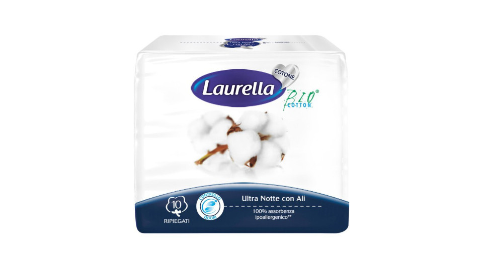 Laurella bio cotone ultra notte con ali pezzi 10