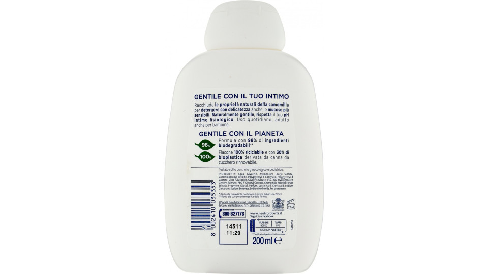 Neutro Roberts intimo delicato con estratto di camomilla 200 ml