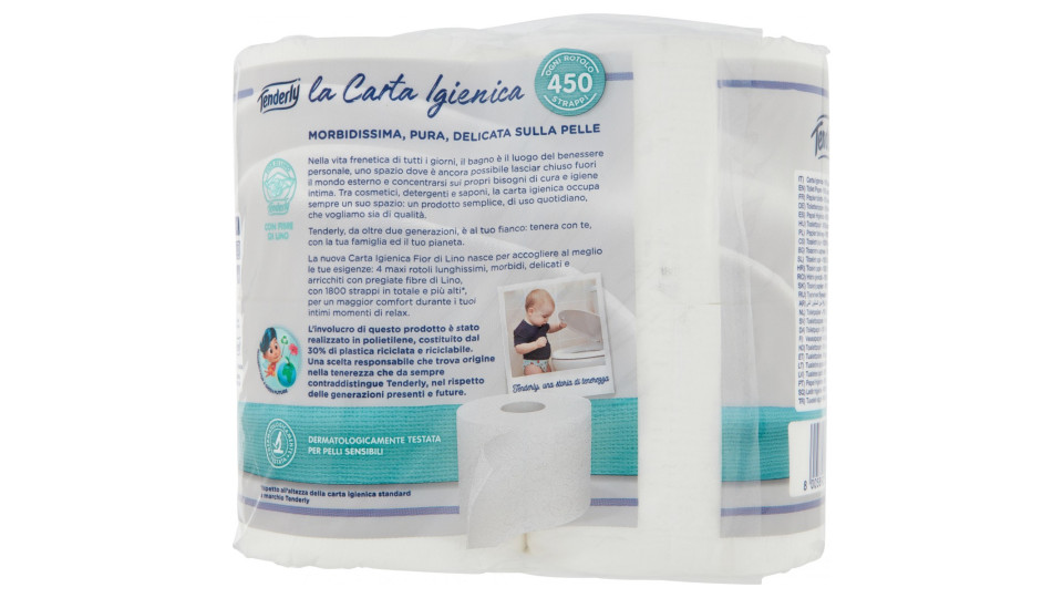 Tenderly la Carta Igienica Fior di Lino 4 pz