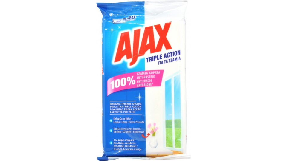 Ajax salviettine tripla azione pz.40