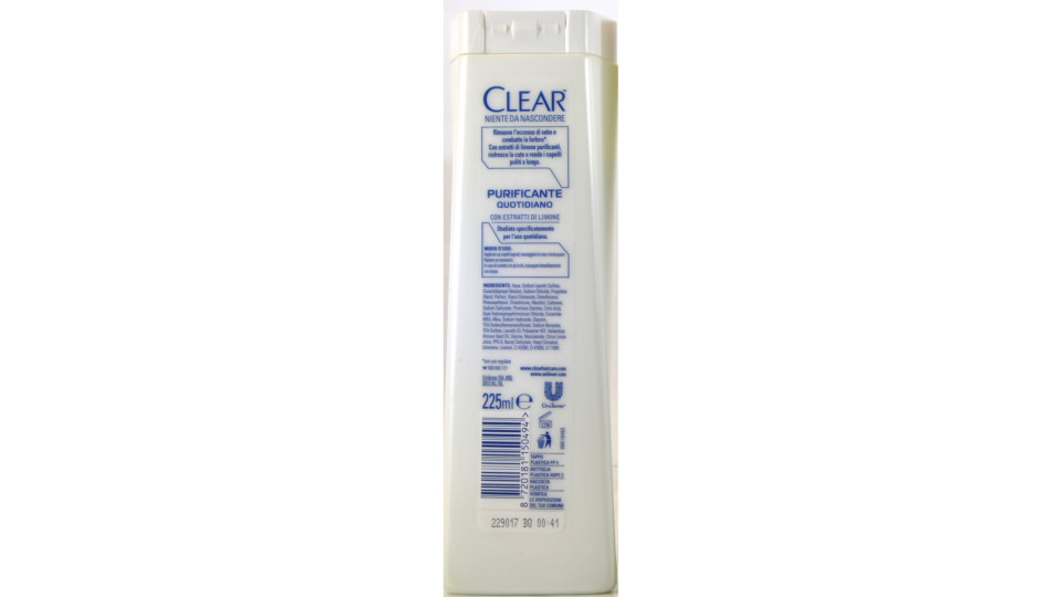 Clear shampo sport purificante ml.225