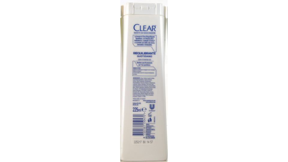 Clear shampo sport riequilibrante ml.225