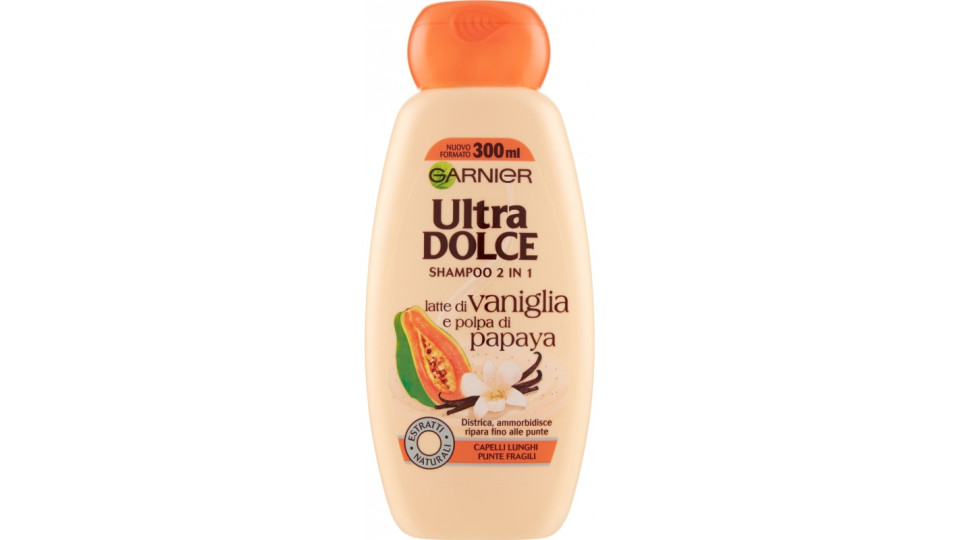 Garnier Ultra Dolce Shampoo 2in1 al latte di Vaniglia e polpa...