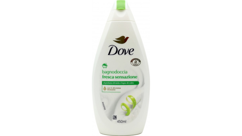 Dove bagnodoccia fresca sensazione al profumo di mela e legno...