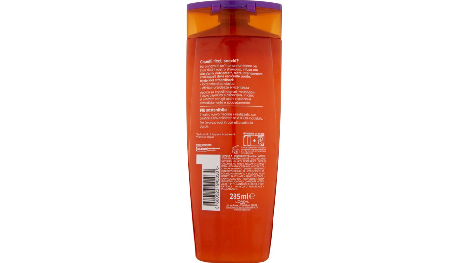 L'Oréal Paris Shampoo Elvive Olio Straordinario Ricci...