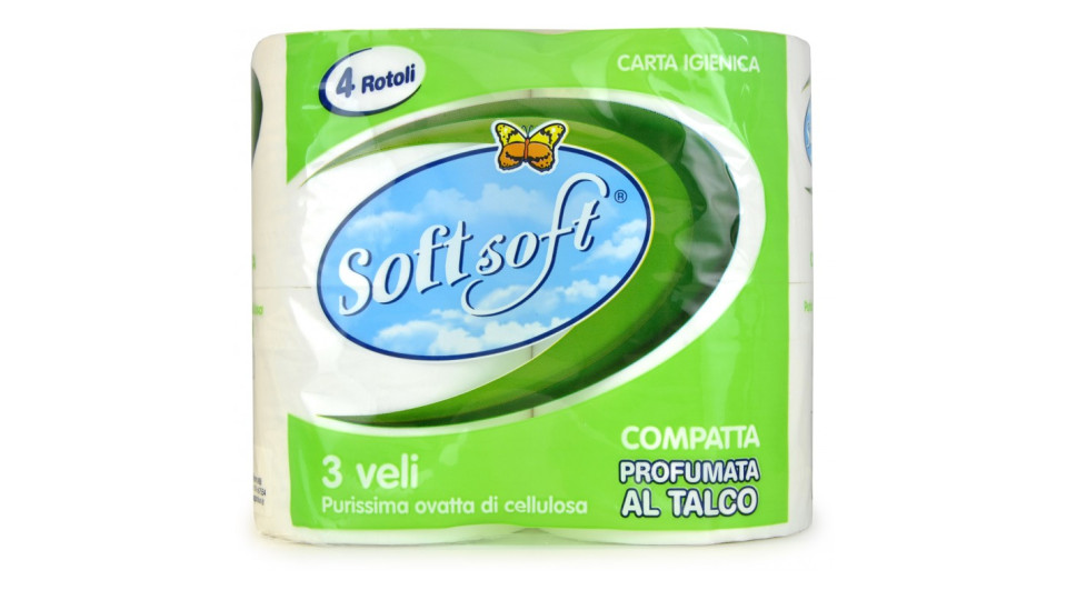 Soft Soft carta igienica x 4 verde talco