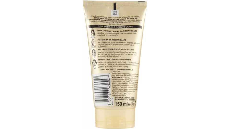 Pantene Balsamo e Siero Capelli con Acido Ialuronico Miracle...